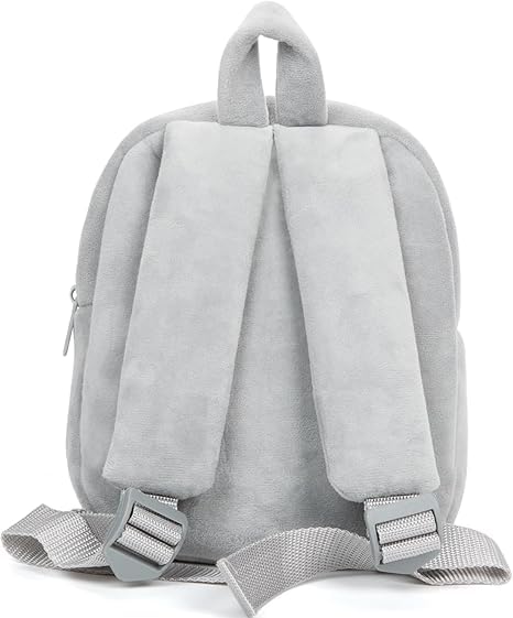 Frantic Kids Soft Animal Cartoon Travelling School Bag Soft Plush Backpacks Boys Girls Baby for 2 to 5 Years Baby/Boys/Girls Nursery(Twinkle Cat Grey) - Image 2