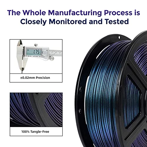 FLASHFORGE PETG Pro Filament 1.75mm +/- 0.02mm Burnt Titanium, Color Changeable 3D Printer Filament 1kg, Chameleon 3D Printing Filament Changing Colors with Light, Perfectly Hide The Layer Line - Image 4