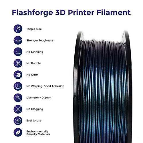 FLASHFORGE PETG Pro Filament 1.75mm +/- 0.02mm Burnt Titanium, Color Changeable 3D Printer Filament 1kg, Chameleon 3D Printing Filament Changing Colors with Light, Perfectly Hide The Layer Line - Image 3