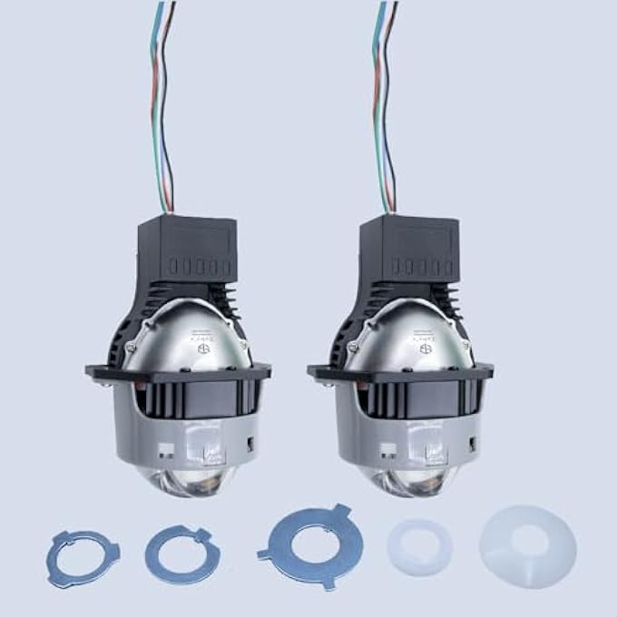 توبيز زوج من عدسات ليد 150 واط بالإضافة إلى عدسات بروجيكتور ليد ثنائية 3 بوصة للمصابيح الأمامية 6000 كلفن لمصباح السيارة 15000 لومن طقم تعديل مصابيح السيارة عدسة زائدة - Image 3