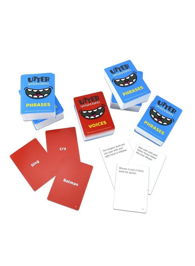 PlayMonster Utter Nonsense -- The Crazy Game of Voices and Accents -- Ridiculous Family Fun -- Ages 8+ -- 4-20 Players, Red - Image 3