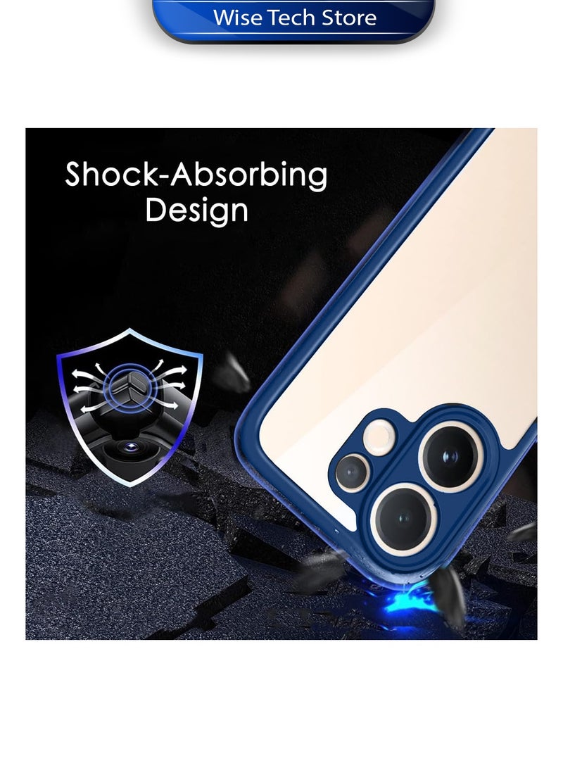 Wtech vivo V60 5G 2025 Hybrid TPU Silicone with Raised Camera Slim Armour Case Cover (MCAPSA) - Clear/Navy Blue - Image 5