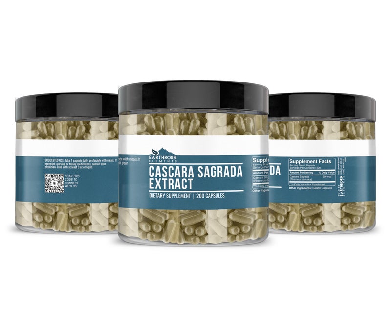 Earthborn Elements Cascara Sagrada Extract 200 Capsules, Pure & Undiluted, No Additives - Image 4