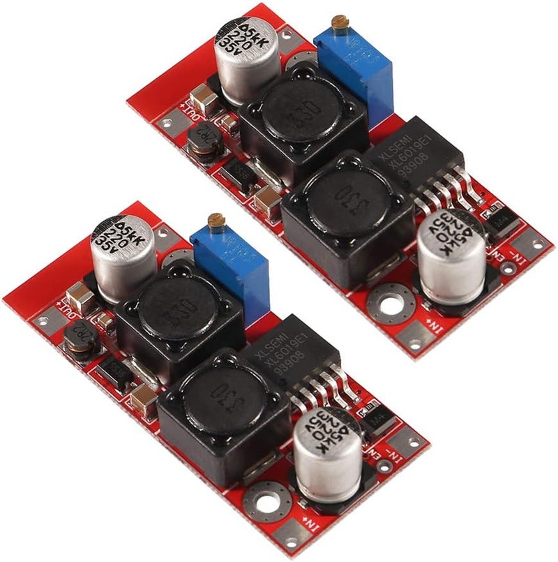 2 وحدة تحويل طاقة DC-DC قابلة للتعديل من نوع XL6009 Boost Buck (رفع/خفض الجهد) - Image 1