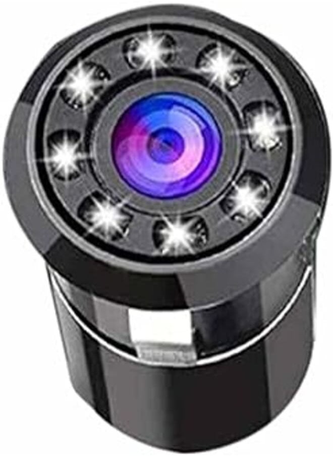 Generic Generic Car Rear View Reverse Parking Camera With Night Vision 8 Led Waterproof 180 Degree Wide Angle -Black 