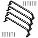 Purife 4 Pack 17 Inch Black Playground Equipment Handles Metal  Playset Slide Handles Swing Sets Accessories Grab Bars Kids Climbing Monkey Bar for Playhouse Treehouse Jungle Gym - Image 4