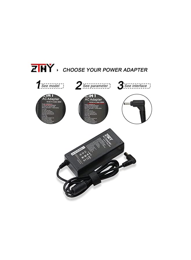ZTHY 19.5V 3.34A 65W Ac Adapter Laptop Charger For Dell Latitude 7480 7490 5400 5480 5490 E5470 E6420 5580 5500 5590 E5430 E6410 E5440 E6430 E6440 E6540 E7250 E7440 E7450 La65Nm130 Power Cord - Image 2