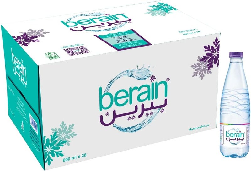 Berain مياه برين المعدنية - 28 زجاجة سعة 600 مل لكل منها - Image 1