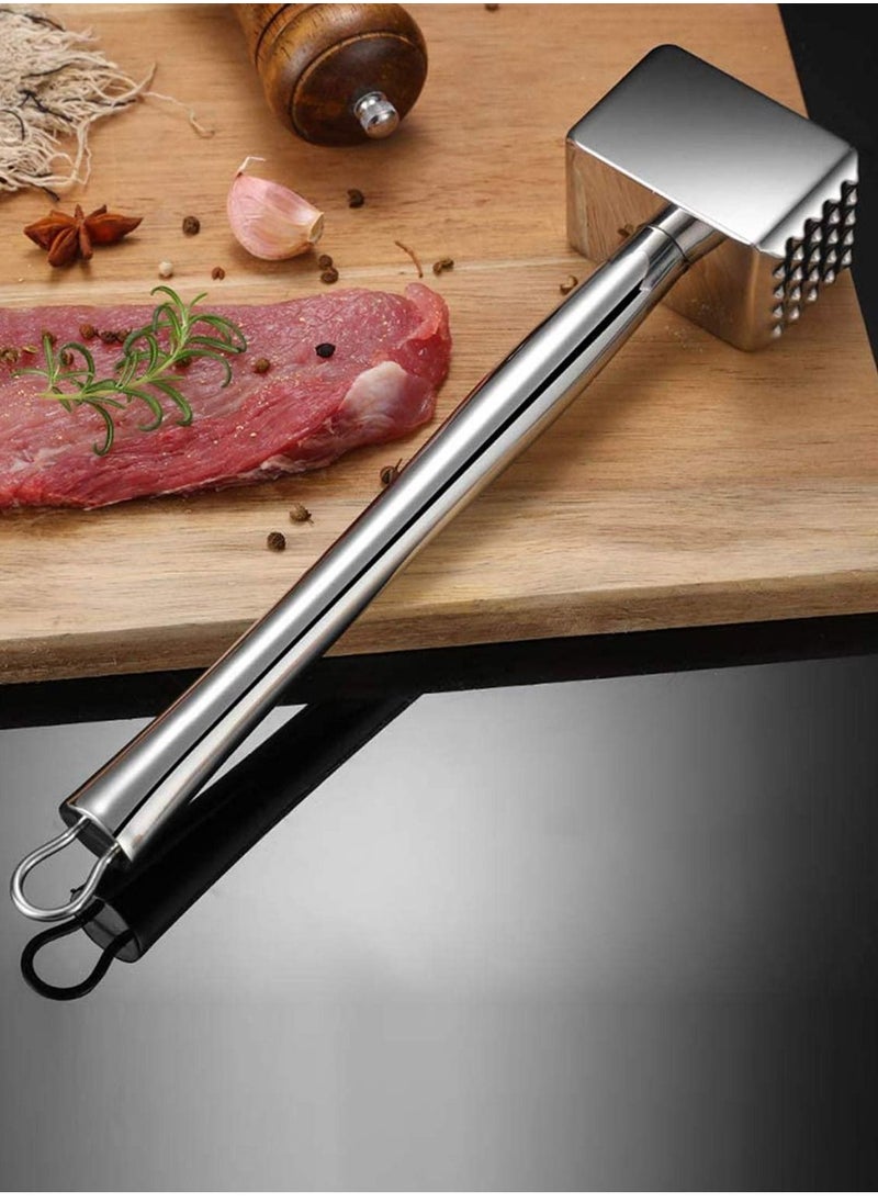 Excefore - Meat Tenderizer 304 Stainless Steel Heavy Sturdy Meat Mallet Pounder Hammer Tool Pound Veal Lamb Chicken Steak Beef Dishwasher Safe 1.65 Lb - Image 1