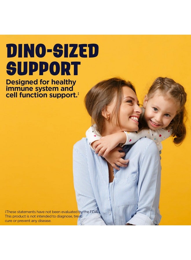 KAL ImmunoRaptor Kids Immune Support Chewables, Vitamin C and Zinc for Healthy Cell Function, Dinosaur Shaped, Orange Flavor, Gluten, Lactose, and Peanut-Free, Sweetened with Xylitol, 60 Servings - Image 3