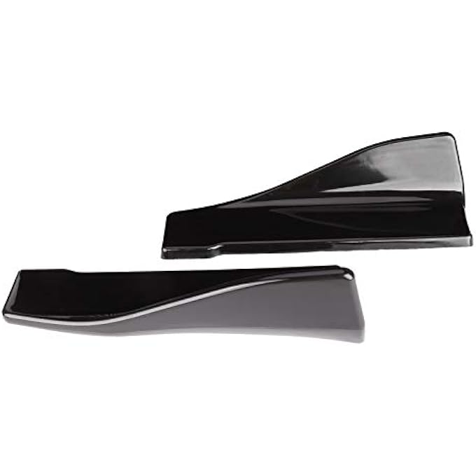 CFTGIW 2pcs Universal Rear Bumper Diffuser Lip Side Skirts Glossy Black ABS - Image 4