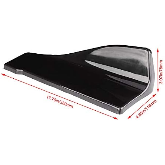 CFTGIW 2pcs Universal Rear Bumper Diffuser Lip Side Skirts Glossy Black ABS - Image 5