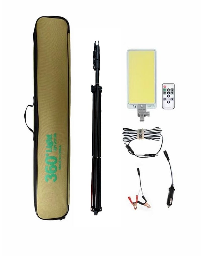 360 Light Camping flashlight, off-road lamp, emergency lighting with remote control and adjustable tripod stand, operates on car battery and cigarette lighter. - Image 2