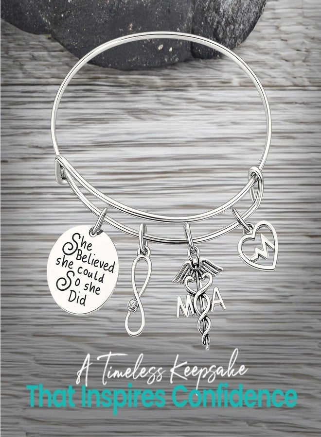 Infinity Collection Medical Assistant Bracelet Charm Bracelet, She Believed She Could So She Did MA Jewelry, Medical Assistant Gifts for Women - Image 4