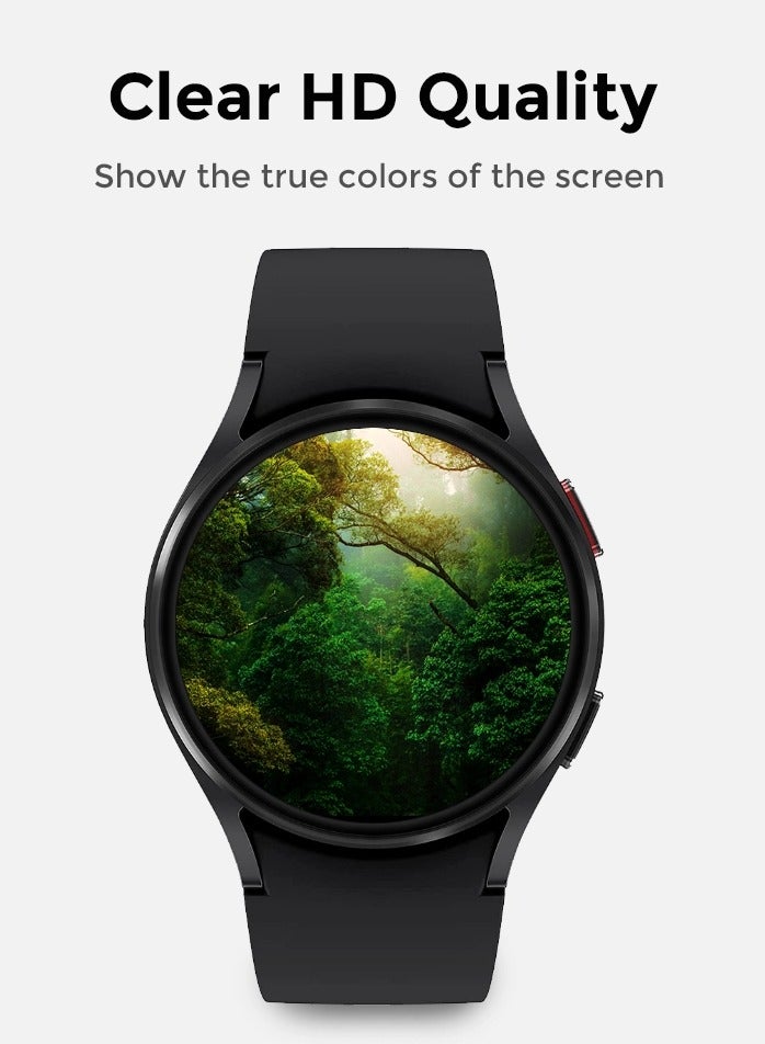 بيوكس واقي شاشة لساعة Samsung Galaxy Watch 7 (مقاس 40 مم) – طبقة حماية مرنة مانعة للوهج ومقاومة لبصمات الأصابع، توفر تغطية كاملة ووضوحاً عالياً مع استجابة دقيقة للمس. - Image 3