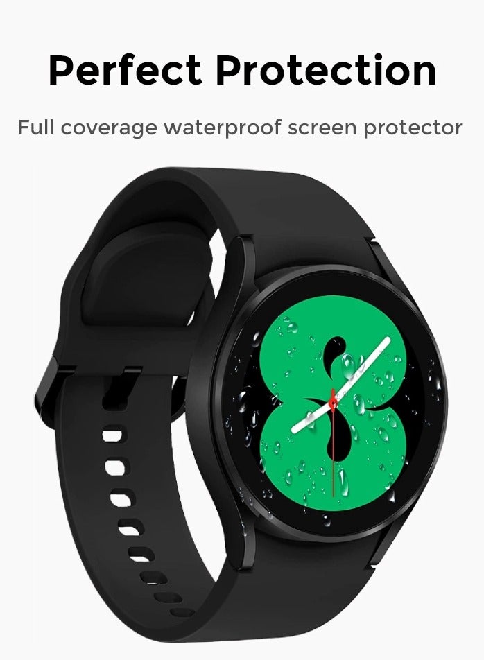 بيوكس واقي شاشة لساعة Samsung Galaxy Watch 7 (مقاس 40 مم) – طبقة حماية مرنة مانعة للوهج ومقاومة لبصمات الأصابع، توفر تغطية كاملة ووضوحاً عالياً مع استجابة دقيقة للمس. - Image 4