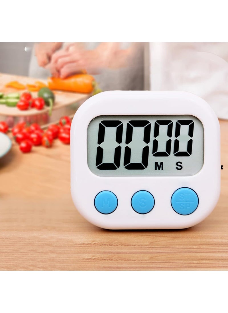 KIRIADA - KIRIADA Digital Kitchen Timer Stopwatch Large Digit Countdown Loud Alarm Magnetic Back Stand Ideal for Cooking Baking Stop Watch Timer for Study Table Accessories for Students - Image 1
