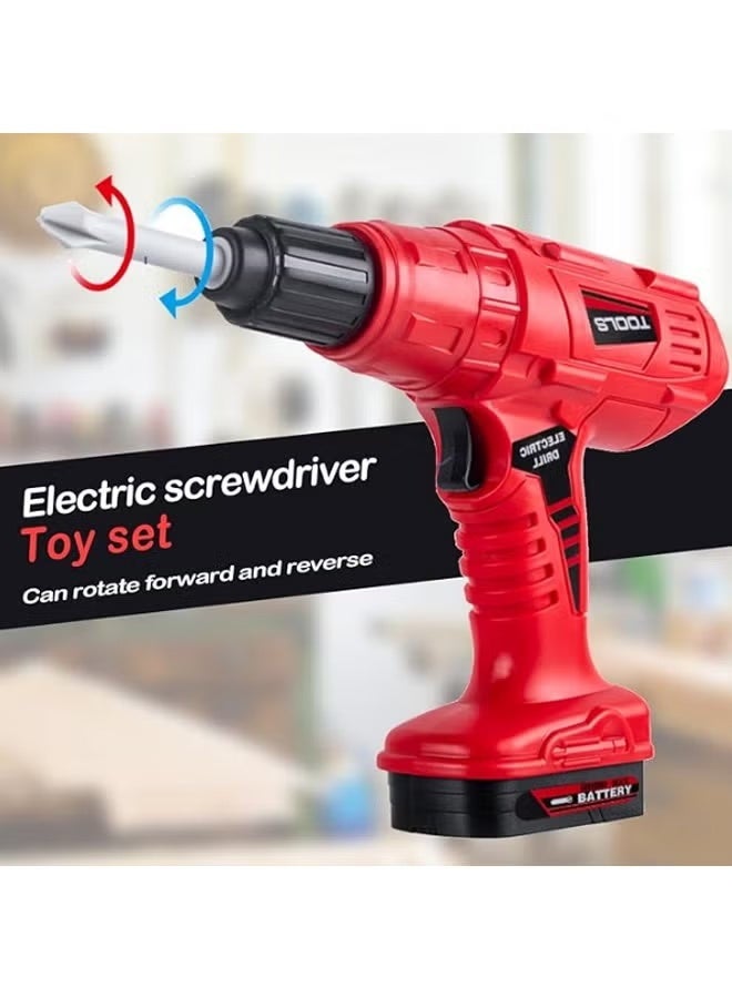 Quivlox Kids Tool Playset,42-piece Tool Toy Set Includes Simulated Electric Drill, Toolbox, Hammer, Wrench, ect, Educational Tool Playset,Construction Tool Kit Playset Accessories Gift for Girls Boys Ages 3 4 5 6 7 8 Years Old - Image 5