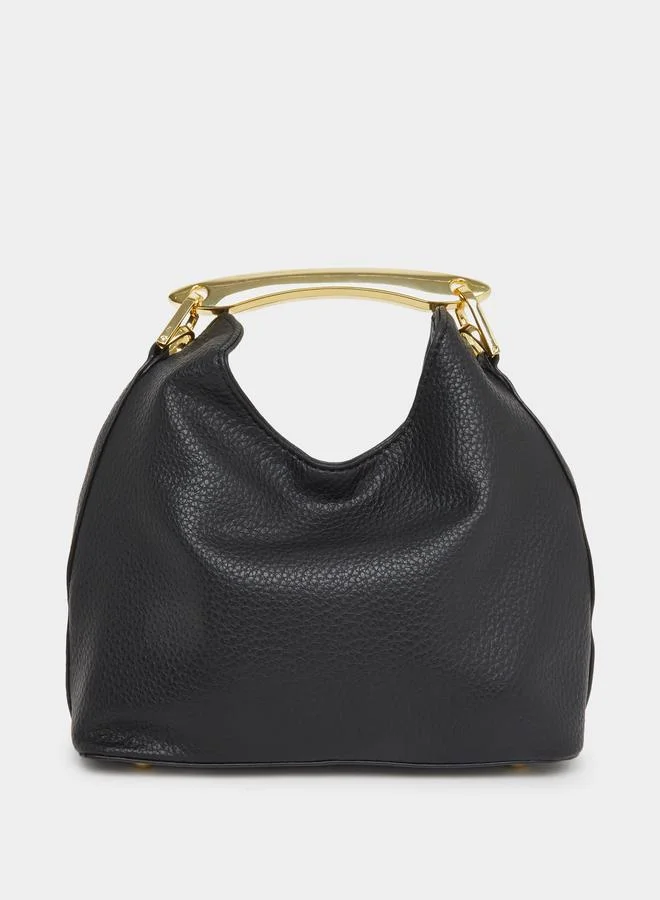 ستايلي حقيبة هووبو جلد بمقبض ذهبي