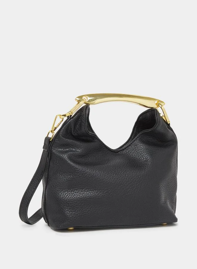 ستايلي حقيبة هووبو جلد بمقبض ذهبي