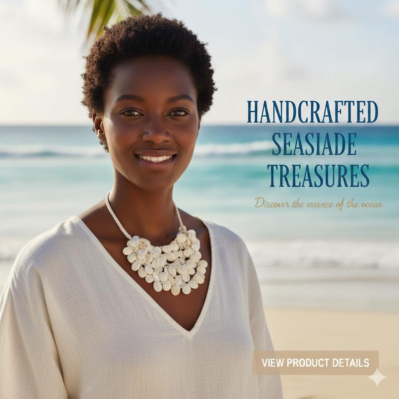 DCA Shell Seep Indian Western Latest Trendy Fashion Jewellery Mala Necklace for Women and Girls(4514) - Image 2