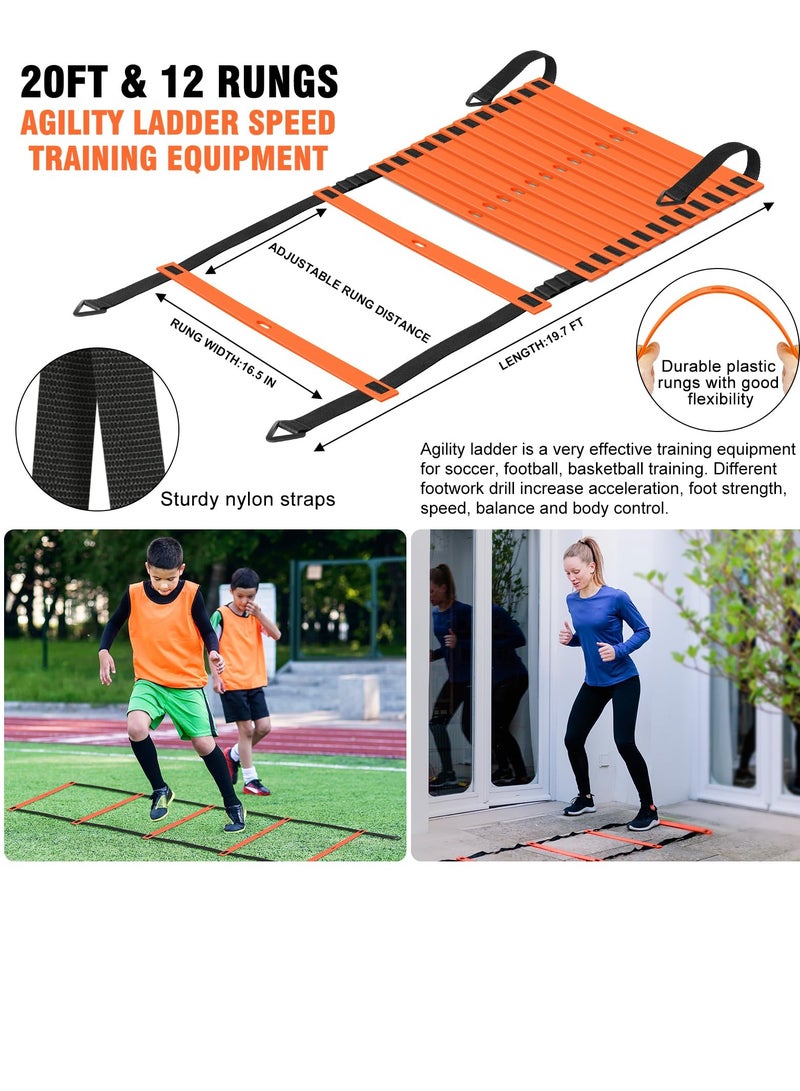 شو وو أهداف كرة القدم في الفناء الخلفي، معدات تدريب على الأهداف المنبثقة مقاس 4 × 3 بوصات مع كرة وسلم رشاقة وأقماع، شبكات محمولة في الفناء الخلفي للشباب وألعاب رياضية خارجية - Image 2