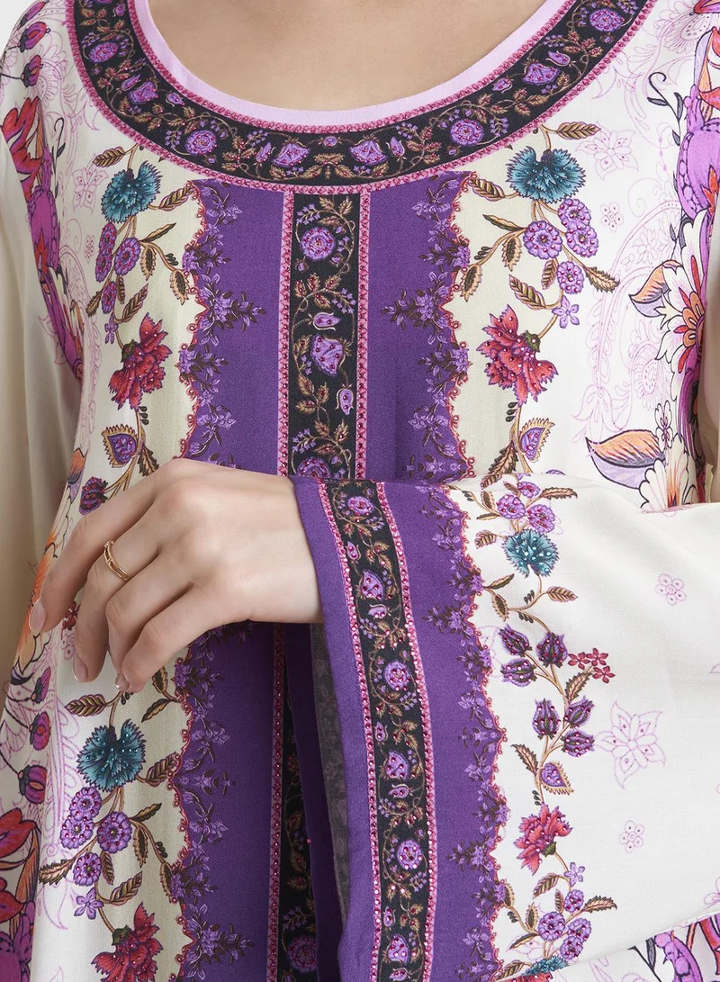 KASHKHA Viscose Printed Placement Digital Jalabiya