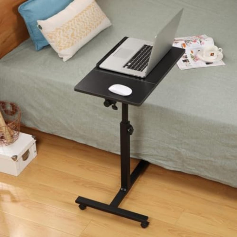 Table Lap Desk for Laptop Rolling Cart Tilting Overbed Bedside Table Overbed Desk Overbed Table with Wheels Adjustable Laptop Stand Sofa Side Table - Image 2