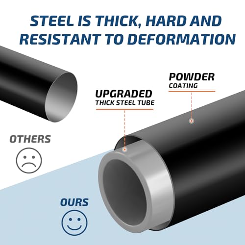 PLKOW رف أوزان الدمبل PLKOW، تخزين صالة الألعاب الرياضية المنزلية لكيتل بيل، حصيرة اليوغا والكرات، تخزين شامل للتمارين مع عجلات وخطافات، تشطيب مسحوق مطلي من الفولاذ - Image 4