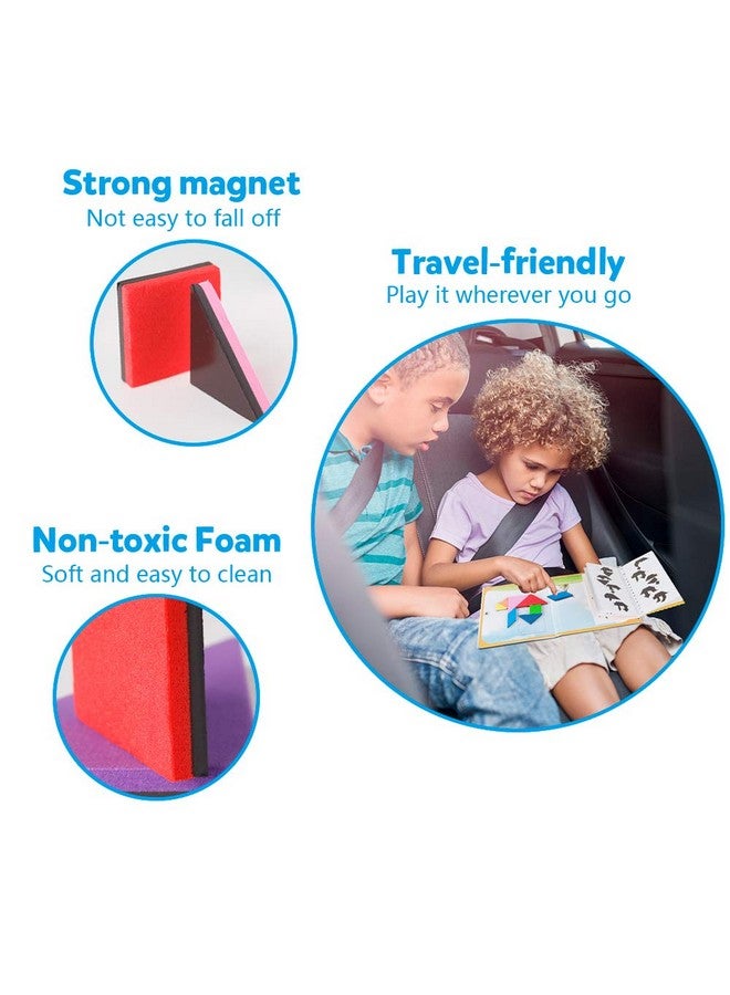 Coogam Travel Tangram Puzzle - Magnetic Pattern Block Book Road Trip Game Jigsaw Shapes Dissection Stem Games With Solution For Kid Adult Challenge - Iq Educational Toy Gift Brain Teasers 360 Patterns - Image 2