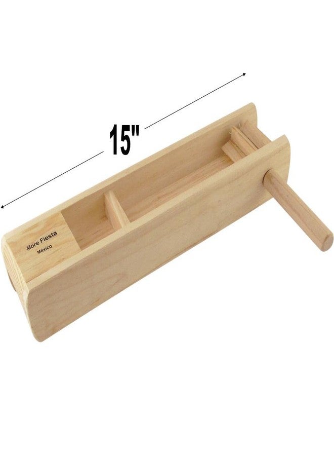 More Fiesta Big Wooden Matracas Mexicanas Noisemaker - 15" long Ratchet - Image 3