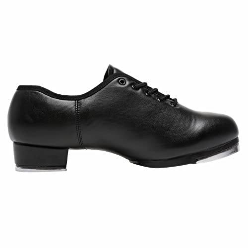 Bokimd Child Jazz Tap Shoes Split Sole Dance for Girls and Boys (Toddler/Little Kid/Big Kid) (4.5 Big Kid Black - Image 4