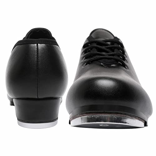Bokimd Child Jazz Tap Shoes Split Sole Dance for Girls and Boys (Toddler/Little Kid/Big Kid) (4.5 Big Kid Black - Image 5