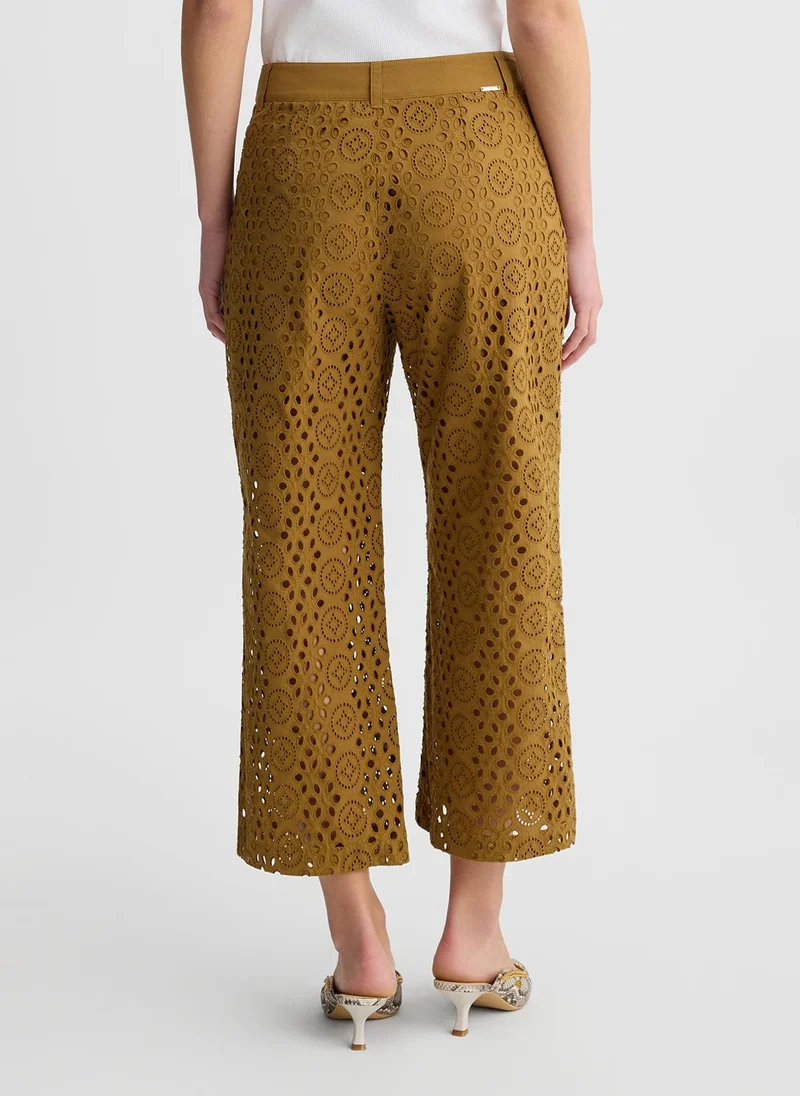 Liu Jo Cropped trousers with embroidery