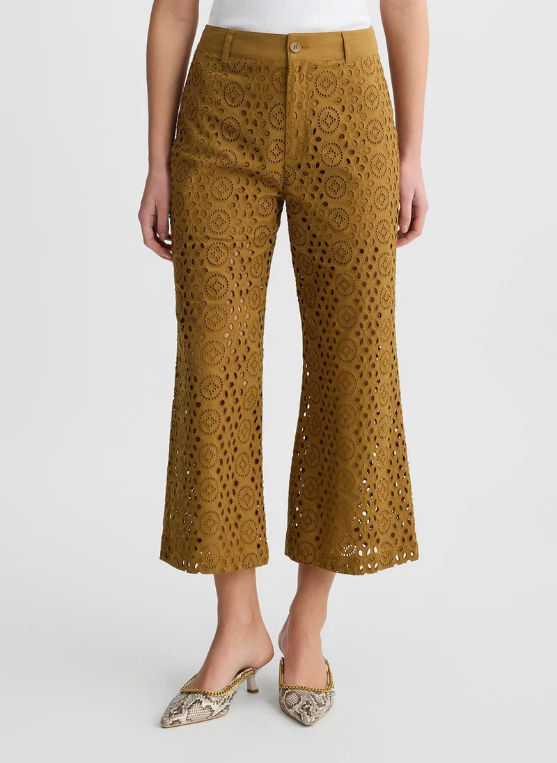 Liu Jo Cropped trousers with embroidery