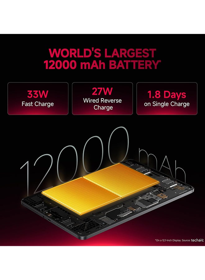 Xiaomi Renewed - Redmi Pad 2 Pro [Smartchoice] | 12000mAh | Snapdragon 7s Gen 4 |12.1-inch, 2.5K Display |83+ Days Standby |HyperOS 2 |120Hz| Dolby Vision Atmos | Wi-Fi 6| AI Powered | 8GB,128GB |Graphite Grey - Image 3
