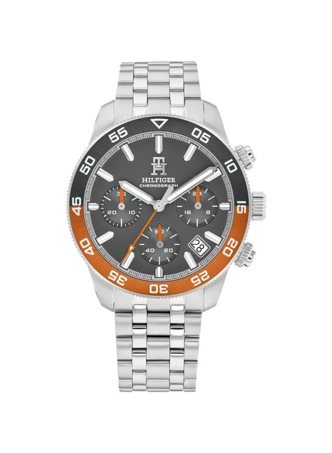 Tommy Hilfiger Men’s TH85 Stainless Steel Watch – Gray Dial with Monthly Date | Model 1792186 - Image 1