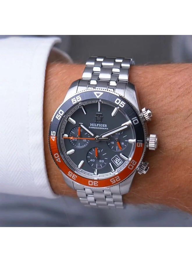 Tommy Hilfiger Men’s TH85 Stainless Steel Watch – Gray Dial with Monthly Date | Model 1792186 - Image 4
