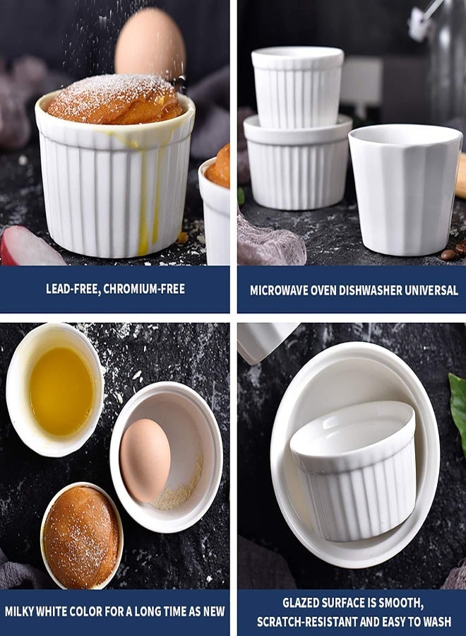 AKDC Souffle Ramekins,Ramekins,Baking Dishes,12 Pcs,Ceramic Ramekins And Porcelain Colored Souffle Pans For Souffle Caramel And Ice Cream - Image 1