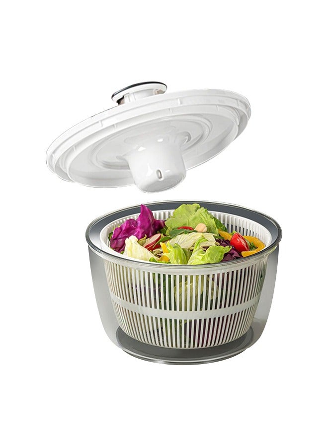 Manual Salad Dehydrator, Portable Vegetable Dehydrator, Quick-Dry Lettuce Dryer, 5L, BPA-Free, With Filter Basket,For Home, Restaurant, Kitchen 24.5*15*24.5cm  - Image 1