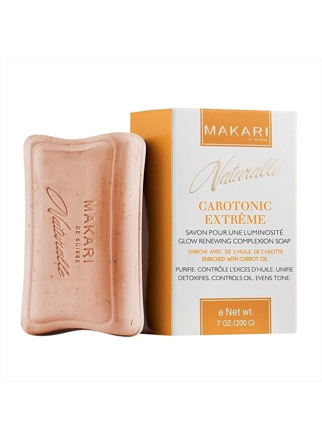 Makari Naturalle Carotonic Extreme Toning Soap (7oz) | Skin Brightening and Oil-Controlling Soap Bar | Helps Heal and Treat Acne | Promotes Even Skin Tone | For Combination, Oily, and Acne-Prone Skin - Image 1
