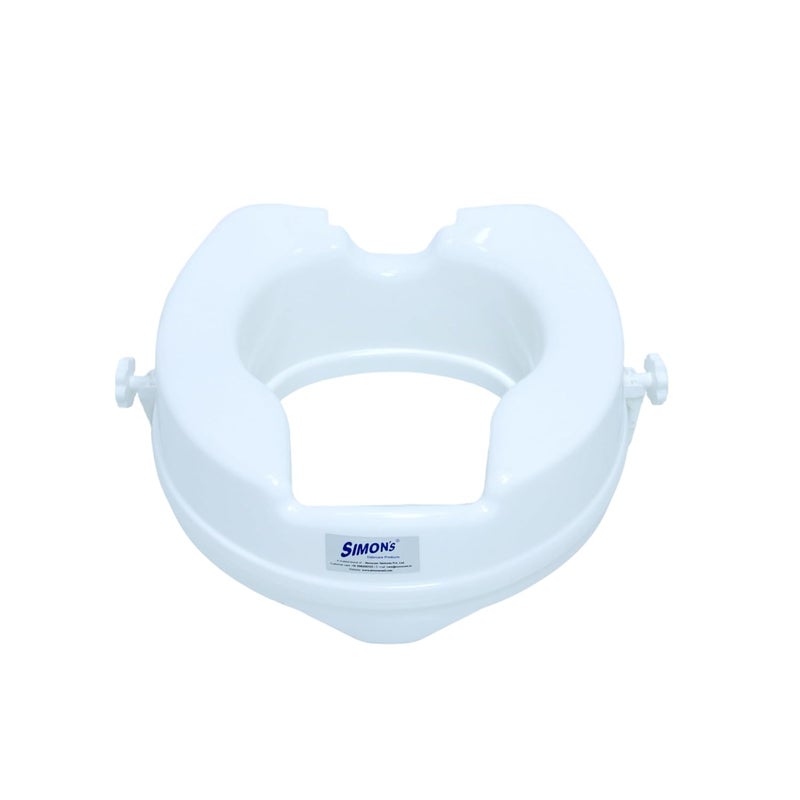 Simon's Simon’s Heavy-Duty 4 Inch Commode seat raiser – for elderly to sit and rise from commode toilets, portable seat extension for senior citizen with knee pain - Pack of 1 - Image 1
