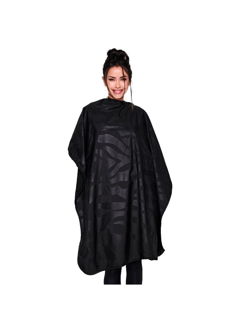 Betty Dain - Betty Dain Bleach-proof All Purpose Styling Cape, Material Defends Against Bleach Stains, Color Proof, Chemical Proof, Waterproof, Lightweight Embossed Nylon, Black - Image 1