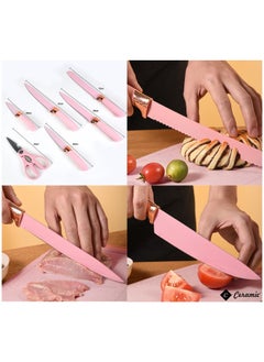 CERAMIC Kitchen Utensils Set of 19 Silicone Cooking Utensils with Holder Non stick Cookware Friendly And Heat Resistant Pink  - Image 4
