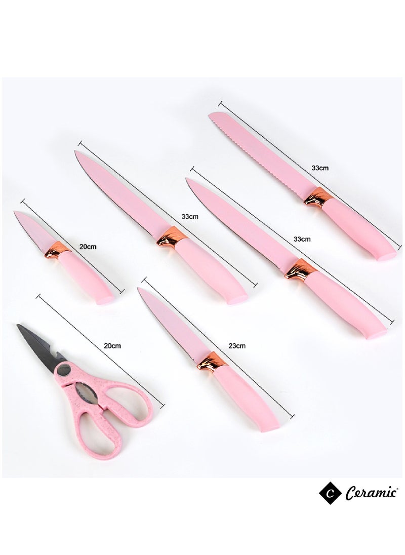 CERAMIC - Kitchen Utensils Set of 19 Silicone Cooking Utensils with Holder Non stick Cookware Friendly And Heat Resistant Pink - Image 1