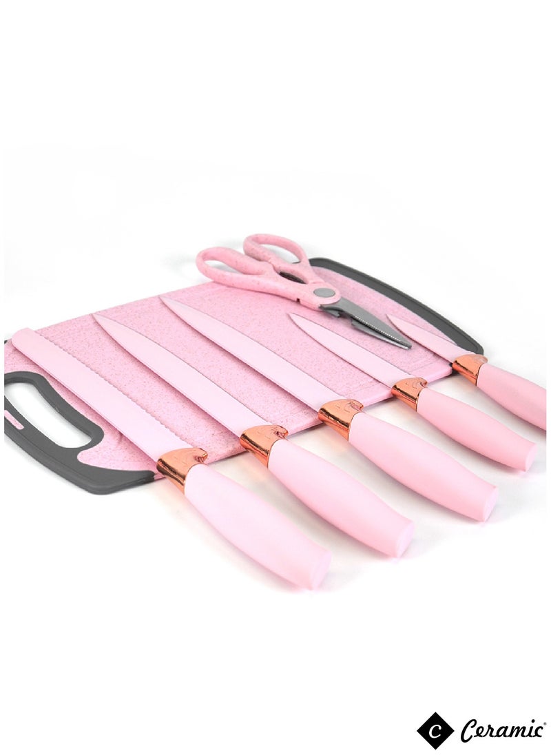 CERAMIC - Kitchen Utensils Set of 19 Silicone Cooking Utensils with Holder Non stick Cookware Friendly And Heat Resistant Pink - Image 1