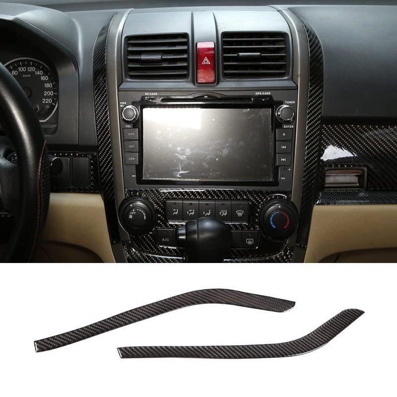 PIUGILH for Honda CRV 20072011 Real Carbon Fiber 3D Sticker Central Control AirConditioning Outlet Frame Trim Interior Car Accessories