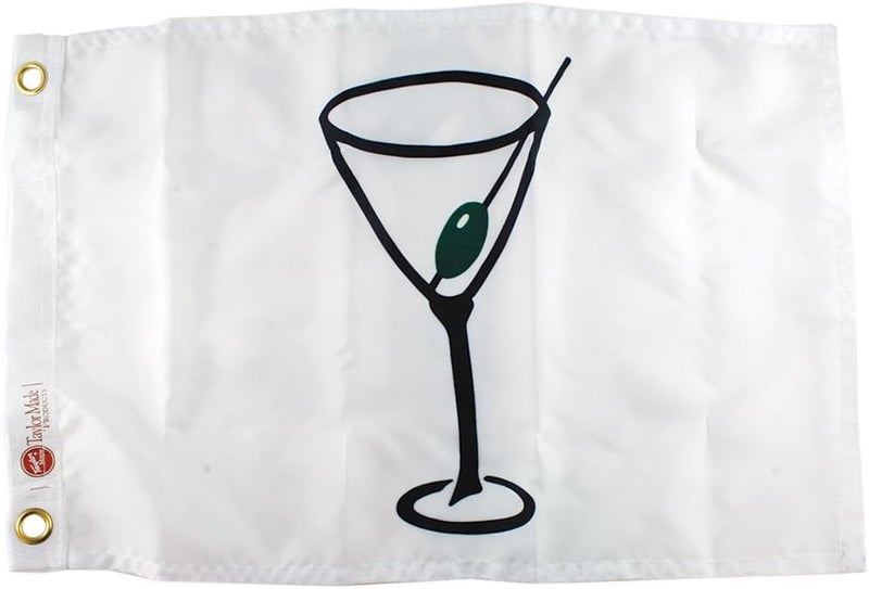 TaylorMade Taylor Made Novelty Cocktail Boat Flag, 12" x 18" 200-Denier Water-Repellent Nylon, Screen-Printed Fabric, Decorative for Marine, Boating, Marina, Dock Decor, Sewn-in Brass Grommets - 9118 - Image 2