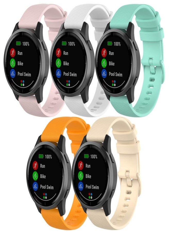 QGHXO سوار ساعة بديل من السيليكون الناعم بتصميم فاخر لساعات Garmin Vivoactive 4/Venu 2/Vivomove HR، متوافق مع ساعات Polar Grit X/Vantage M/Vantage M2 (بدون جهاز تتبع، أساور بديلة فقط) - Image 2