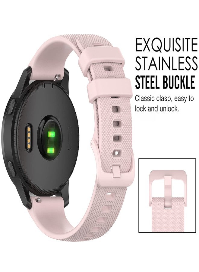 QGHXO سوار ساعة بديل من السيليكون الناعم بتصميم فاخر لساعات Garmin Vivoactive 4/Venu 2/Vivomove HR، متوافق مع ساعات Polar Grit X/Vantage M/Vantage M2 (بدون جهاز تتبع، أساور بديلة فقط) - Image 4